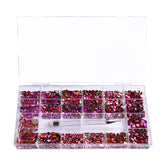 Mixed Multi Shapes Purple Volcano Glass Fancy Rhinestone Kit Box For Nail Art HZ2115 WholesaleRhinestone